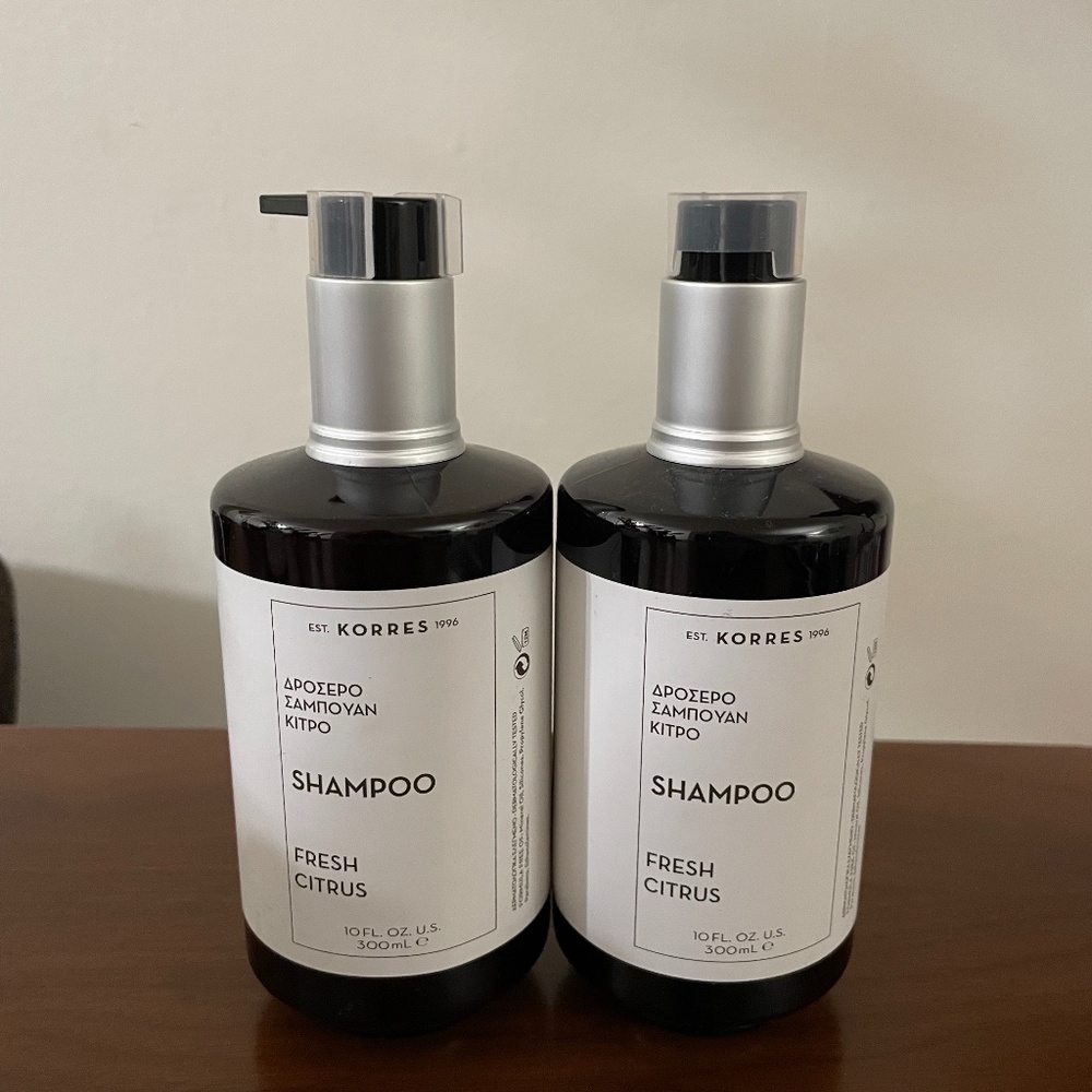 NEW KORRES Fresh Citrus Shampoo 10fl. oz. Lot of 2